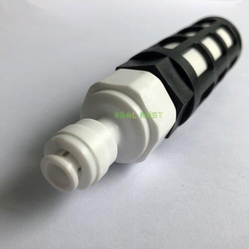 H141 PP filter self suction filter head slip lock connector 6.35mm/9.52mm port for water inlet of misting pump