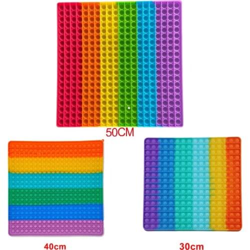 Super Big Size Fidget Push Bubble Toys Squeeze toy Push For Autism Needs Squishy Pendant Adult Stress Relief Toy Family Kids