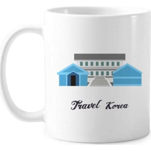 Demilitarized Zone in Korea Classic Mug White Pottery Ceramic Cup Gift With Handles 350 ml