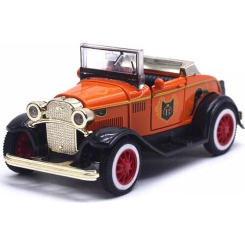 1/32 Classic Vintage Convertible Car Model Alloy Vehicle Sound Light Kids Toy 2021