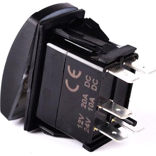 LED Light Bar Rocker Switch Blue Light ON-OFF for 12V/24V Vehicles