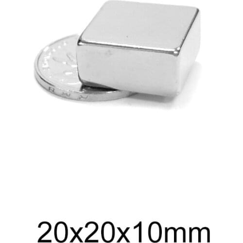 1/2/5/10/15PCS 20x20x10 mm Quadrate Search Magnet 20mm*20mm Block Stong Magnets 20x20x10mm Powerful Neodymium Magnet 20*20*10