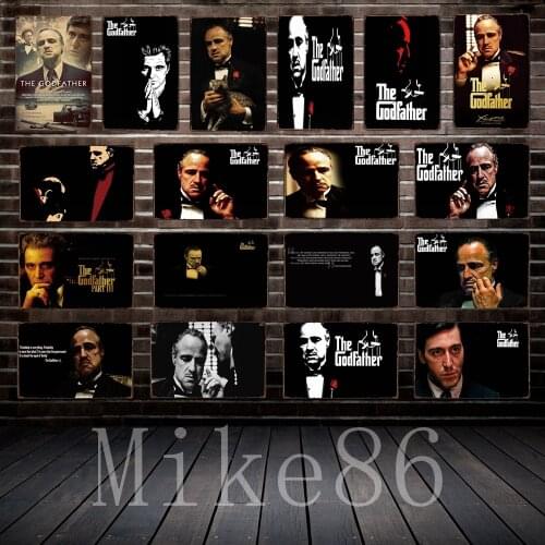 [ Mike86 ] GOD FATHER Tin sign Movie Art wall Posters decor Pub Cafe Bar Party Craft Retro Iron Painting A-254