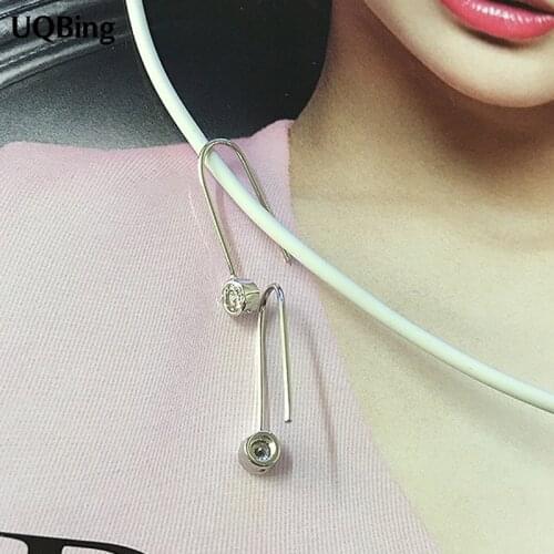Fashion Elegant 925 Silver Drop Earrings CZ Crystal Earrings Jewelry Wholesale Free Shipping