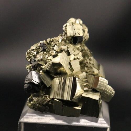 Peruvian foreign natural mineral pyrite mineral crystal stone teaching specimen collection boutique odd stone 54