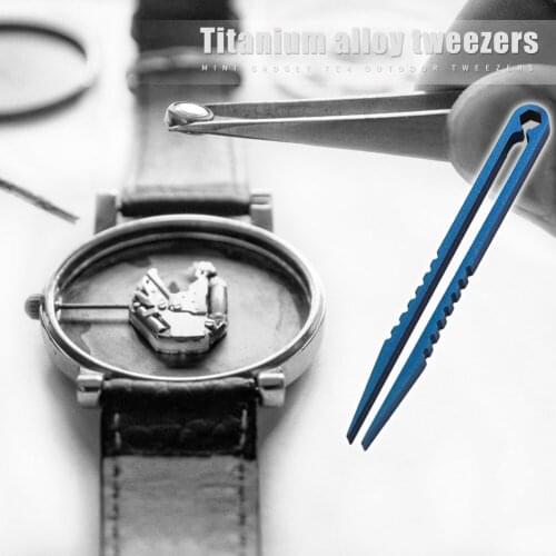 Titanium Alloy Tweezers Hiking Pocket Maintenance Tool Outdoor Camping Pocket Clamping Tools Mini TC4 Tweezers