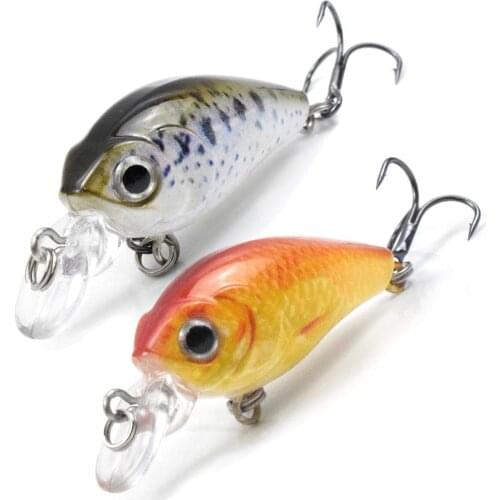 Floating Hard Mini Crank Bait Wobblers Fishing Lures 45MM 3.5G Prefessional Fishing Tackle Accessories 3D Eyes Bass Perch Trout