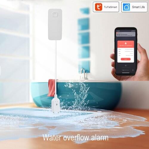 Smart Water Sensor WiFi Water Leakage Alarm Detector,Flood Alert Overflow Security Alarm System With Tuya Smart Life APP