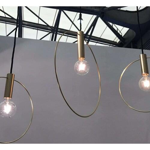 Modern geometric art Pendant Lights Nordic line Hanging Lamp Loft Industrial Home Decor Kitchen Light Fixture Luminaire