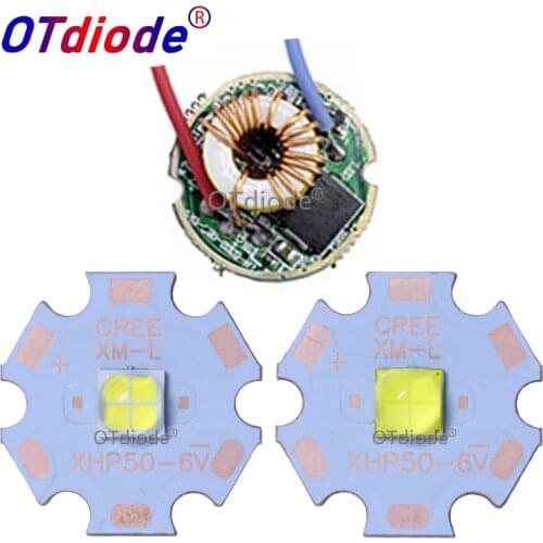 Cree XHP50 XHP50.2 Cool White Neutral White Warm White High Power LED Emitter 6V 20mm Copper PCB + 22mm 1Mode / 5Modes Driver