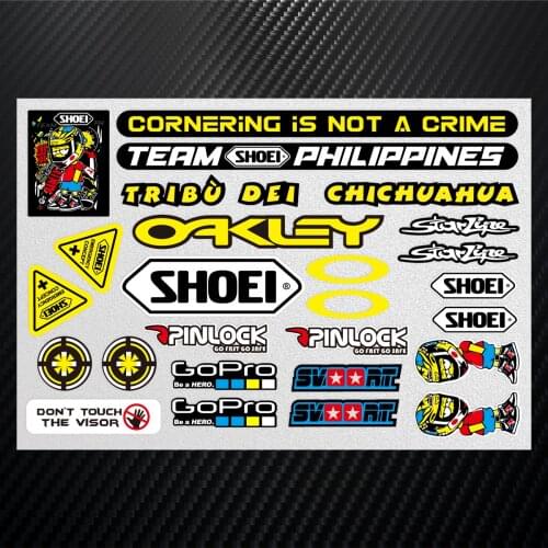 3M Vinyl Shoei Motorcycle Helmet Sticker Shoei Helmet Visor Stickers Decals Gt Air Full Face Modular Shield Logo For Kawaskai