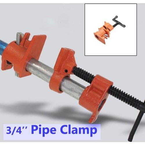 1/2 3/4inch Wood Gluing Pipe Clamp Set Cast Iron Heavy Duty Woodworking Carpenter Tool SUB Sale