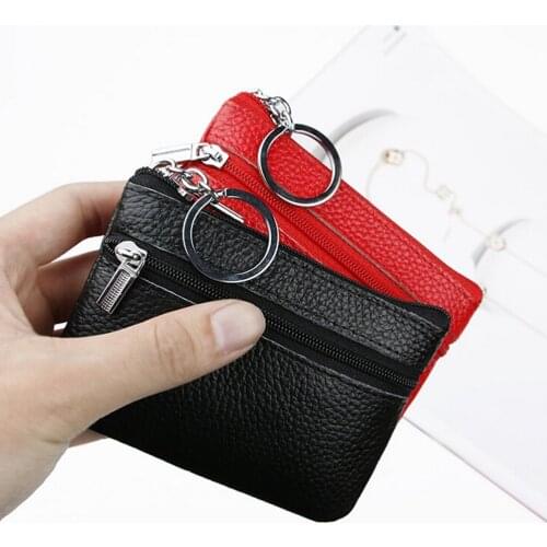 1Pcs Coin Pouch Purse PU Leather Car Key Wallets Women Keys Organizer Key Holder Housekeeper Men Keychain Zipper Key Case Bag
