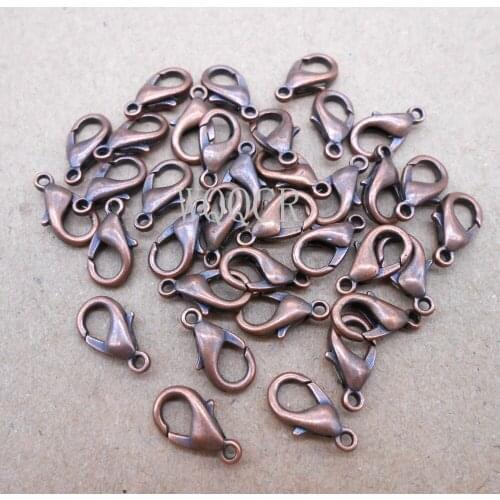 12*6mm 200pcs/lot Fashion Jewelry Findings,Red copper/gold lobster clasp Hooks for necklace&bracelet chain