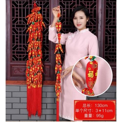 5PCS # home Company shop wedding Party gift festive mascot good luck Mascot Money Drawing propitious Red pepper ornament--gift