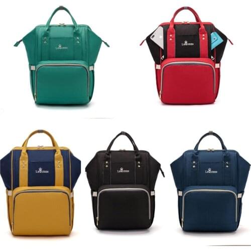 8 colors Lequeen Waterproof Diaper Bag USB Charge Backpack Large Capacity Nursing Handbag Stroller Bags Baby Care Nappy Bag
