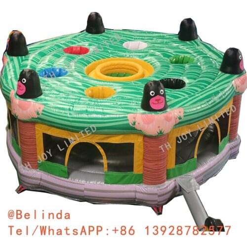 Free air shipping! 4m dia Adult/Kids Inflatable Human Whack a Mole, inflatable hammer beating games, interactive games