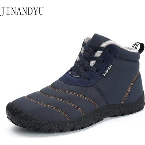Unisex Snow Boots Men Shoes Winter Warm Short Plush Boots for Women Man Fashion high top Sneaker Casual Shoes Men 46 Ankle Boots