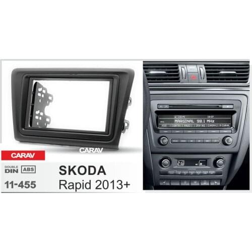 CARAV 11-455 Top Quality Radio Fascia for SKODA Rapid 2013+ Stereo Fascia Dash CD Trim Installation Kit