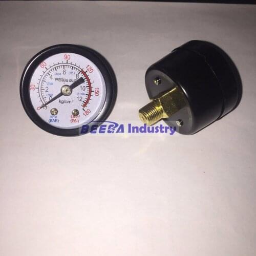 40mm diameter, G1/8 thread, iron shell pressure gauge for air compressors