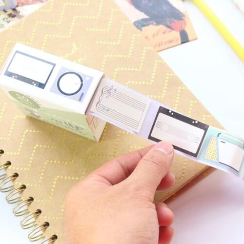 Domikee creative cartoon decorative DIY paper label stickers for diary note books vintage buttlet journal tag tapes stationery