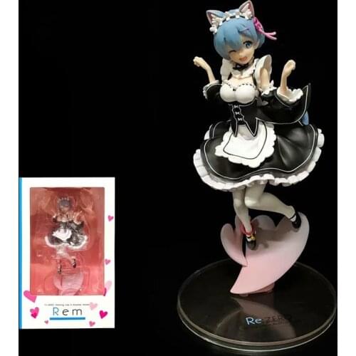 Anime Re:Zero Starting Life in Another World Rem Cat Ver.PVC Action Figure Japanese Model Toys Anime FigureCollection Doll Gift