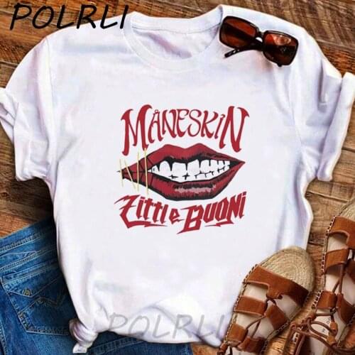 Maneskin Eurovision Italia T Shirt Woman Hip Hop Rock Punk Clothes Women Men T-shirts Short Sleeve Tee Summer Tops Plus Size