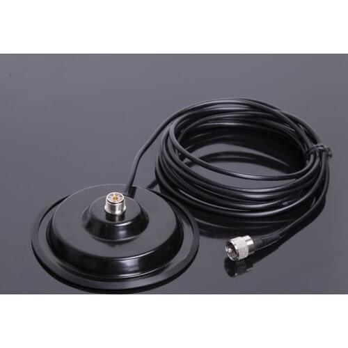 HT700M Strong Magnetic Mount (base dia:14CM) 5M RG58A/U Coaxial Cable for Mobile Radio Car Radio Vehicle Radio Antenna