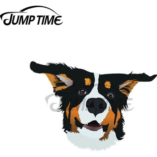 JumpTime 13 x 4cm Jack the Bernese Mountain Dog Car Stickers Personality Air Conditioner Decal Bumper Waterproof Scratch-Proof