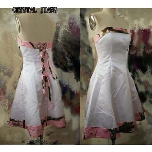 Camo Bridesmaid Dresses Short Formal Gowns Country Style Mossy Oak