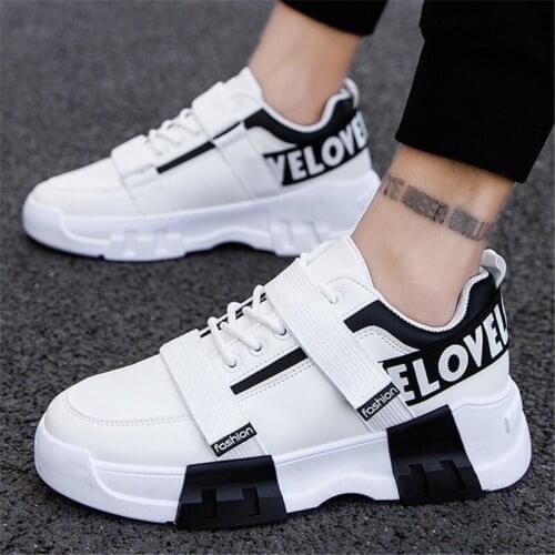 Fashion Sneakers Men High Quality Lace-up Pu Canvas Shoes High top Male Brand Footwear Mens Casual Shoes Fashion Black Sneakers