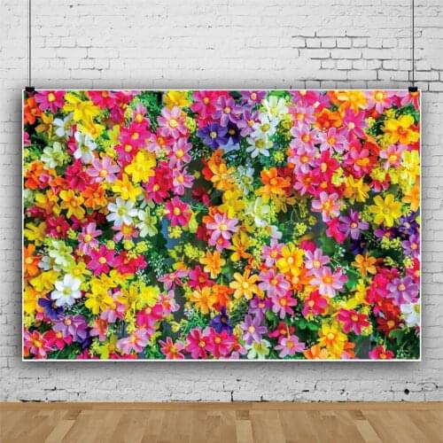 Colorful Flowers Blooming In Spring Portrait Photography Backdrop Decor Photo Background Studio Photocall Props