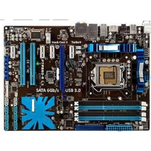 For ASUS P7P55D-E LX Desktop motherboard boards LGA 1156 DDR3 for ASUS i3 i5 i7 cpu 16GB USB2.0 USB3.0 P55 USED mainboard