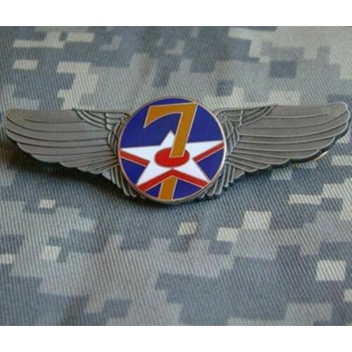 WW2 U.S.Usaf 7th Air Force Military Pilot Wing Badge Insignia Metal Pin Military Store