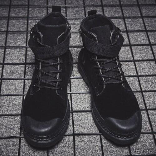 2020 New High Quality Fashion Winter Mens Boots Warm Work Boots Lace Up Mens Retro Style Boots Round Toe High-Top Shoes