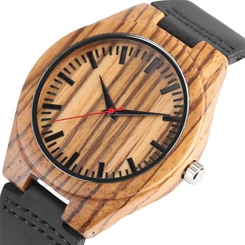 Bamboo Hot Men New Arrival Genuine Leather Band Strap Sport Women Analog Wrist Watch Fashion Creative Nature Wood Casual