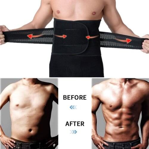 Men Waist Trainer Corset Body Shaper Tummy Control Belt Slimming Strap Fitness Sweat Shapewear for Fat Burner