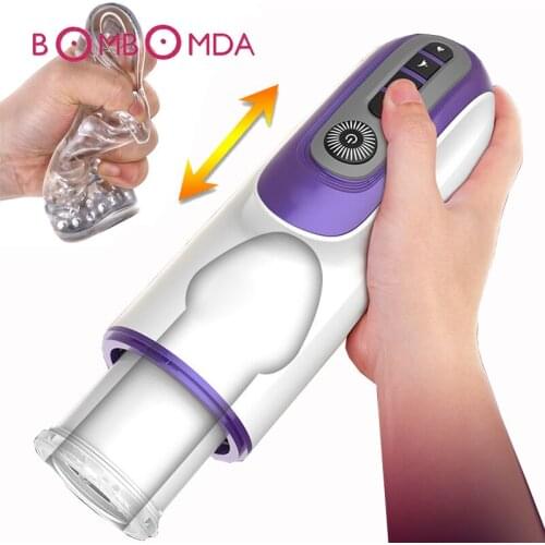 Male Masturbator Rotating Dildo Vibrator Glans Massage Penis Stamina Trainer Automatic Sucking Vagian Cup Adult Sex Toys for Men