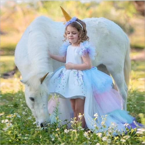 Fancy Girls Dress Cute Children Kids Baby Girls Dresses Halloween Dress Princess Birthday Party Kid Garments Clothing 3-12Y