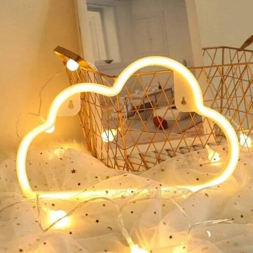 Cloud Neon Light Signs, USB/Battery Decor Lamp for Girl Kid Room Wall Decor
