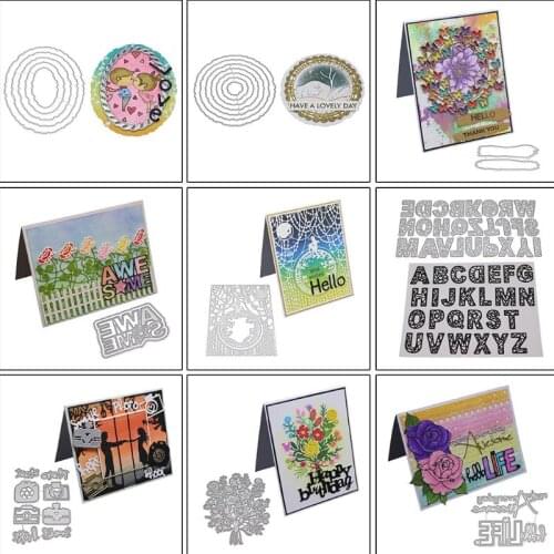 2021 New Circle Frame Metal Cutting Dies Stencil DIY Scrapbooking Album Stamp Paper Card Embossing Craft Decor