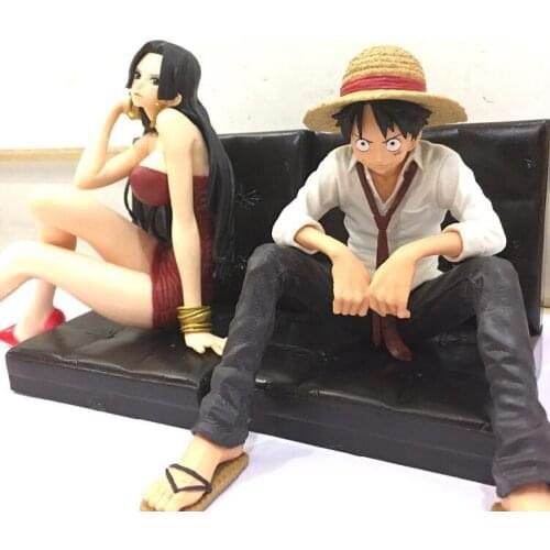 NEW hot 12cm One piece Boa Hancock Monkey D Luffy Modelling Action figure toys collection doll Christmas gift with box