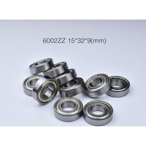 6002ZZ 15*32*9mm 10PieceS bearing metal sealing bearings 6002 6002Z 6002ZZ chrome steel deep groove bearing