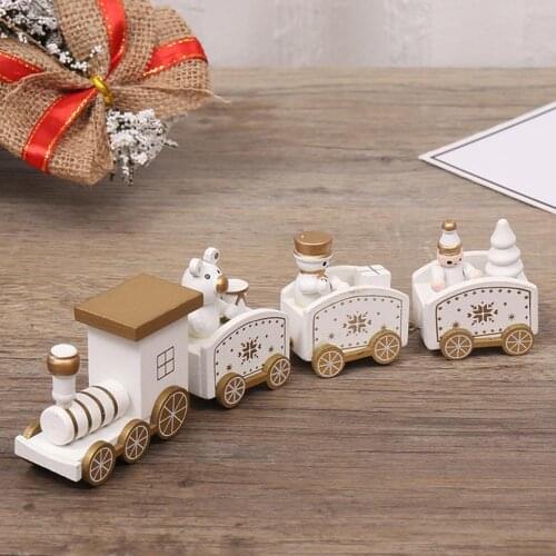 Christmas Durable Gift for Kids Xmas Tree Deer Snowman Santa Train Model Toys Kids Christmas Home Decoration