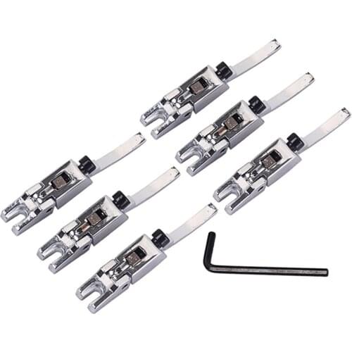 6 Pcs Guitar Bridge String Saddles Tremolo Bridge Locked String Saddle for Electric Guitar Accessories