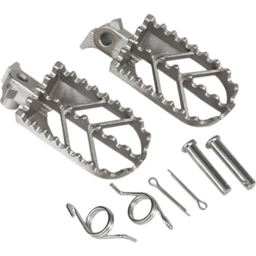 Silver Stainless Steel Footpegs Foot Pegs For XR 50 CRF 70 KLX 110 Thumpstar SDG SSR Pit Dit Bikes