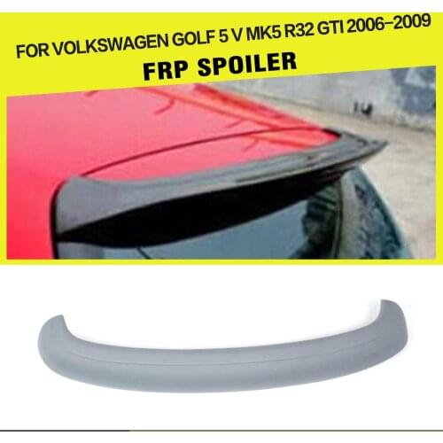Car Styling Rear Roof Spoiler Lip Wing for Volkswagen VW Golf 5 V MK5 R32 GTI 2005 - 2009 FRP Unpaited Gray Primer