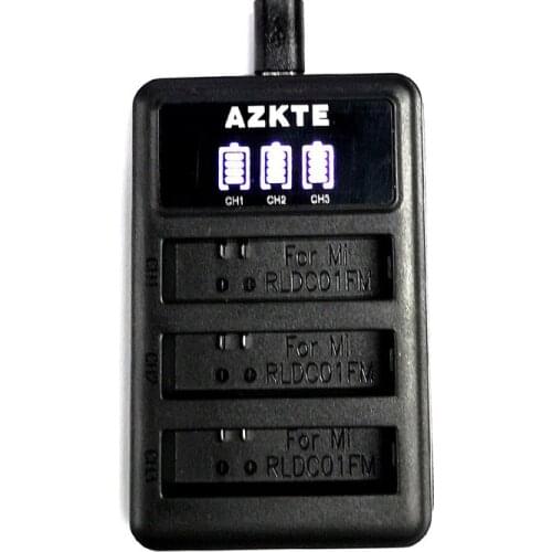 LCD Display 3 Battery USB Smart Charger for GOPRO Action Camera 4.35V 0.5A MIJIA