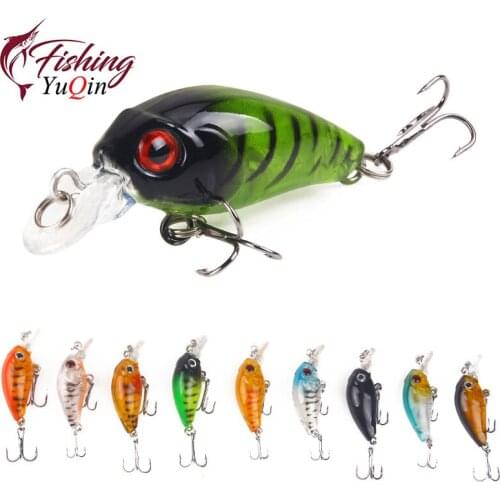 1pcs 4.5cm/3.8g Crankbait Fishing Lure Wobbler Floating Artificial Plastic Hard Bait Trout Crankbait Bass Pike Fishing Tackle