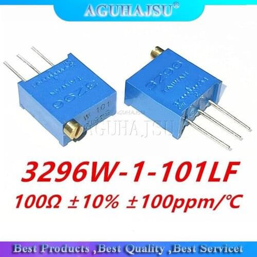 10pcs 3296W-1-101LF 3296W 100 ohm 101 3296W-1-101 3296W-101 W101 Trimpot Trimmer Potentiometer